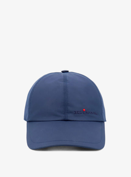 Kiton Ciro Paone Nylon Hat With Embroidered Logo On The Front Blunavy