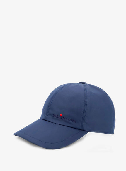 Kiton Ciro Paone Nylon Hat With Embroidered Logo On The Front