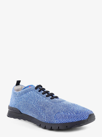Kiton Ciro Paone Knitted Fabric Sneakers With Embroidered Logo