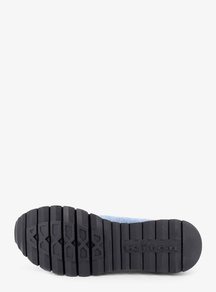 Kiton Ciro Paone Knitted Fabric Sneakers With Embroidered Logo