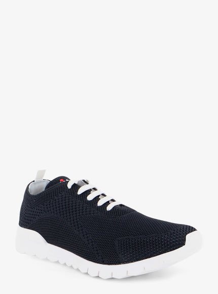 Kiton Ciro Paone Knitted Fabric Sneakers With Embroidered Logo