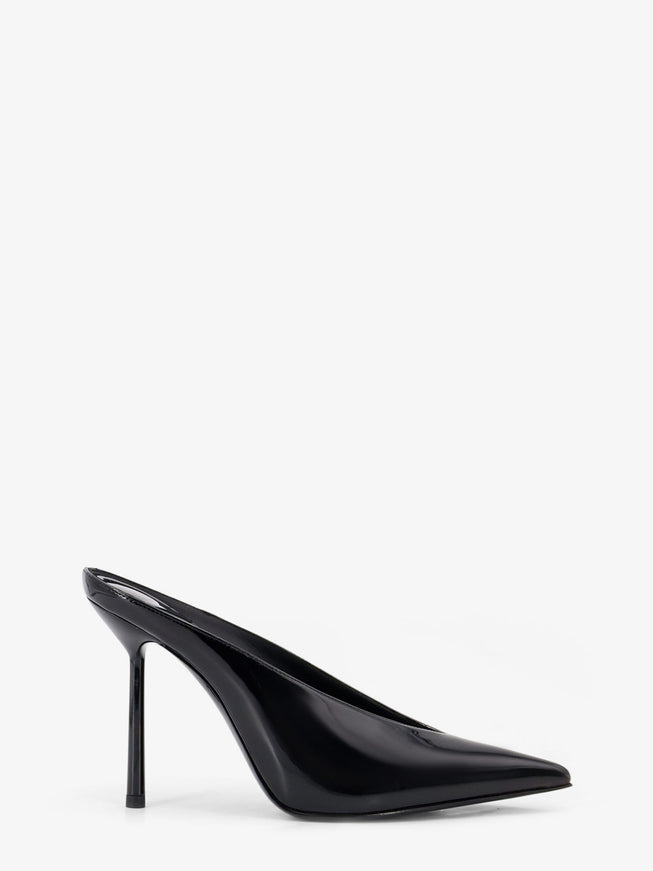 Le Silla Clivage 100 Patent Leather Sabot Nero
