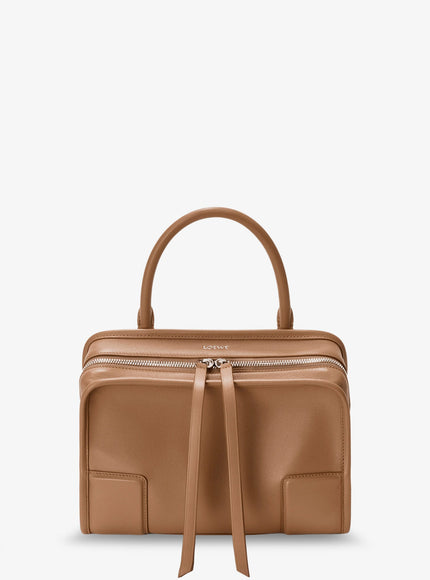 Loewe Amazona 180 Leather Handbag Uni Mocha