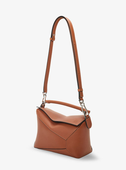 Loewe Puzzle Edge Leather Handbag With Engraved Anagram Logo