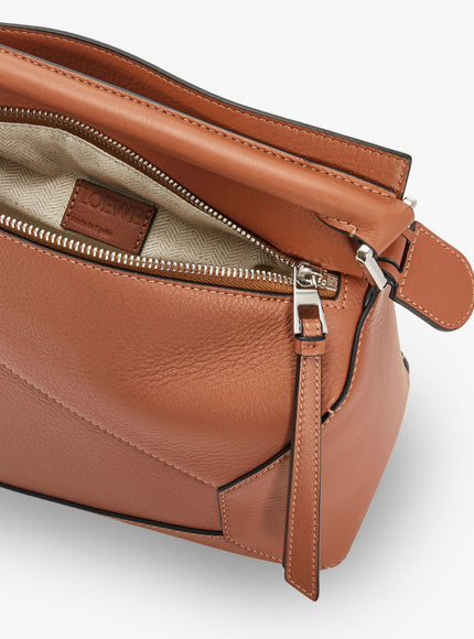 Loewe Puzzle Edge Leather Handbag With Engraved Anagram Logo