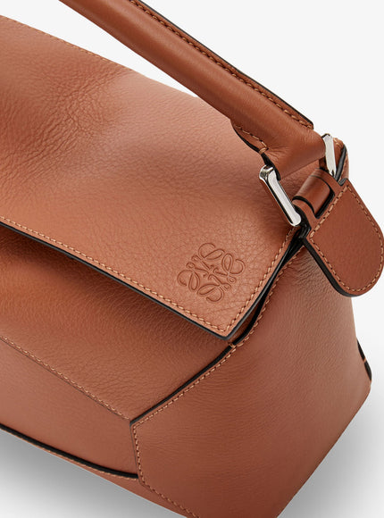 Loewe Puzzle Edge Leather Handbag With Engraved Anagram Logo