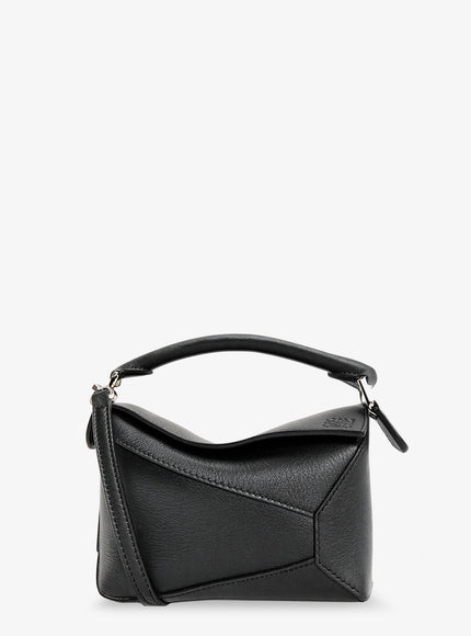 Loewe Puzzle Edge Leather Handbag Uni Black