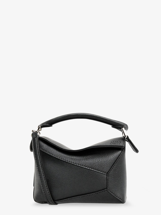Loewe Puzzle Edge Leather Handbag Uni Black