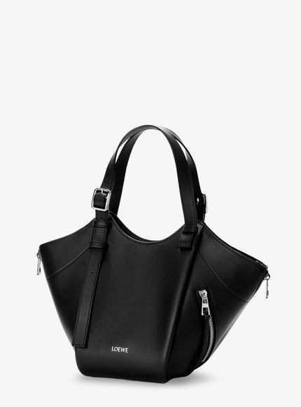 Loewe Hammock Flip Leather Handbag With Front Lettering Logo