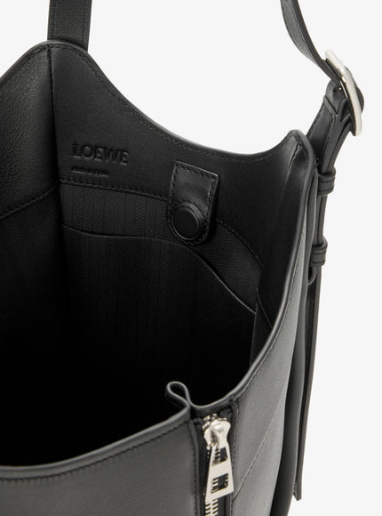 Loewe Hammock Flip Leather Handbag With Front Lettering Logo