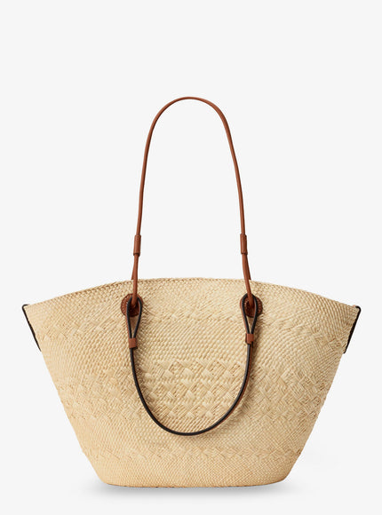 Loewe Paula's Ibiza -Anagram Raffia And Leather Shoulder Bag