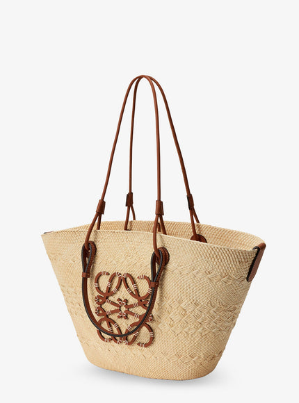 Loewe Paula's Ibiza -Anagram Raffia And Leather Shoulder Bag