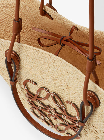 Loewe Paula's Ibiza -Anagram Raffia And Leather Shoulder Bag