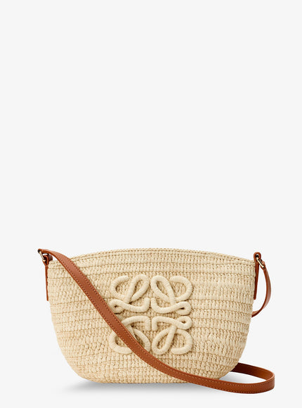 Loewe Paula's Ibiza -Eclipse Raffia And Leather Crossbody Bag Uni Naturaltan