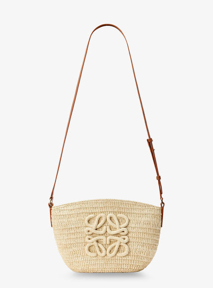 Loewe Paula's Ibiza -Eclipse Raffia And Leather Crossbody Bag