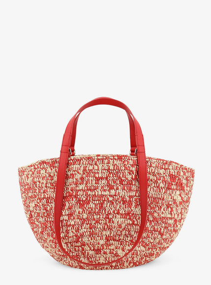 Loewe Paula's Ibiza -Medium Eclipse Raffia And Leather Shoulder Bag With 3D Anagram Logo