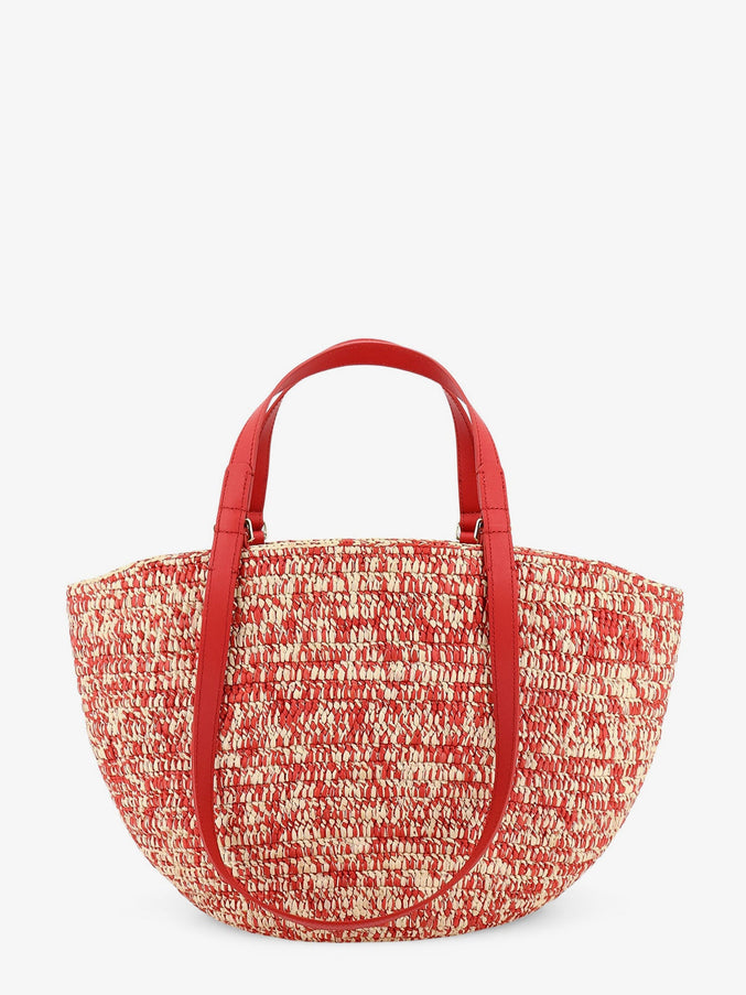 Loewe Paula's Ibiza -Medium Eclipse Raffia And Leather Shoulder Bag With 3D Anagram Logo