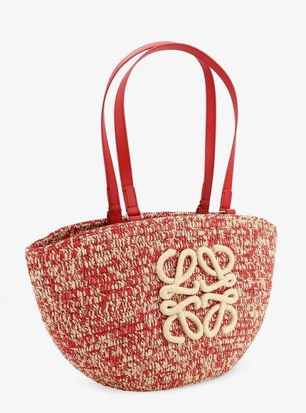 Loewe Paula's Ibiza -Medium Eclipse Raffia And Leather Shoulder Bag With 3D Anagram Logo