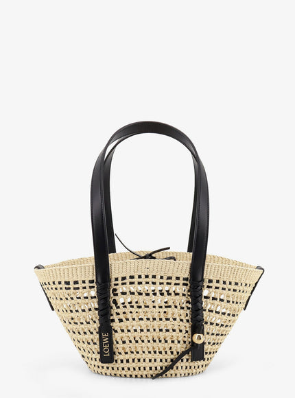 Loewe Paula's Ibiza -Braid Basket Small Iraca Palm Leaf Shoulder Bag Uni Naturalblack