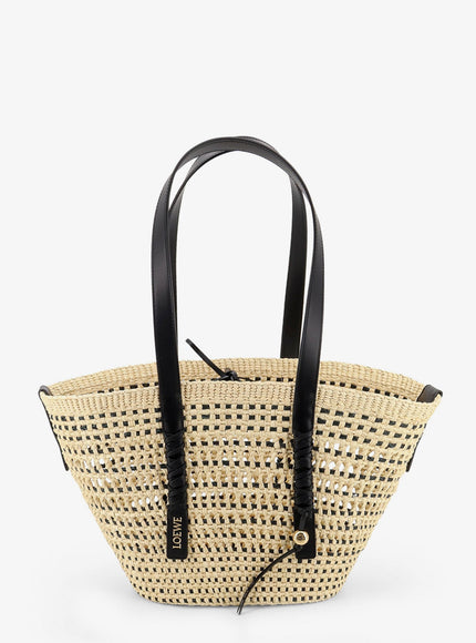 Loewe Paula's Ibiza Braid Raffia and Leather Shoulder Bag Uni Natural