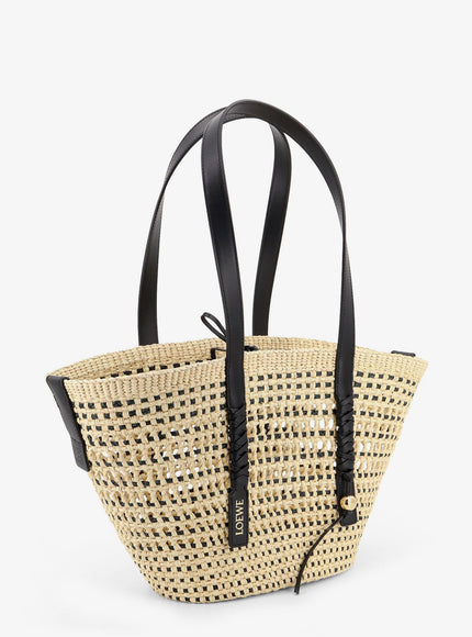 Loewe Paula's Ibiza Braid Raffia and Leather Shoulder Bag