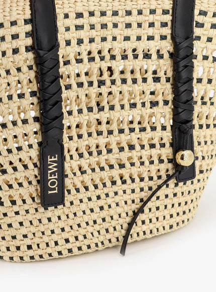 Loewe Paula's Ibiza Braid Raffia and Leather Shoulder Bag