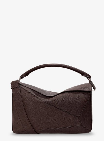 Loewe Puzzle Bag Leather Shoulder Bag Uni Chocolate