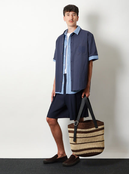 Loewe Paula's Ibiza Two-Tone Raffia Loop Shopping Bag