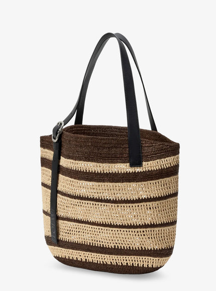 Loewe Paula's Ibiza Two-Tone Raffia Loop Shopping Bag