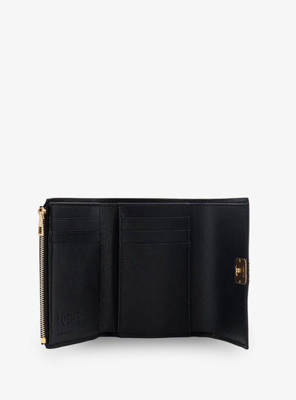 Loewe Anagram Leather Wallet With Front Logo