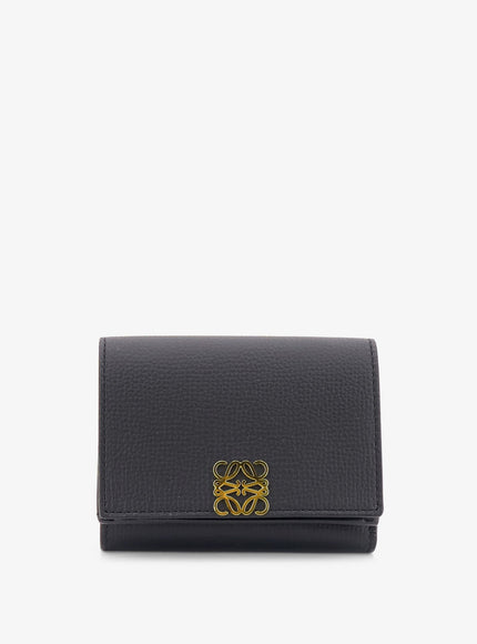 Loewe Anagram Tri-Fold Leather Wallet Uni Blackgold