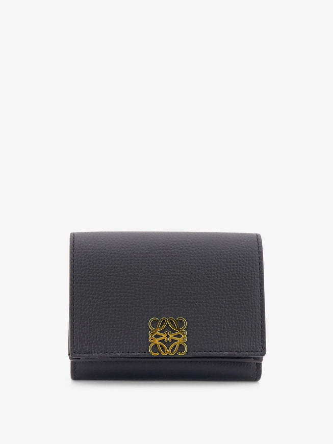 Loewe Anagram Tri-Fold Leather Wallet Uni Blackgold