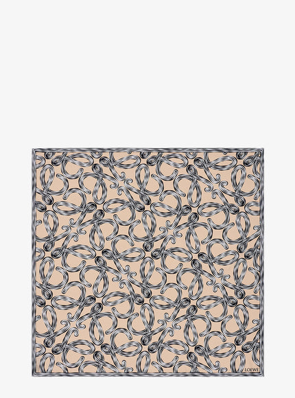 Loewe Paula's Ibiza Silk Maxi Foulard Uni Beige Black