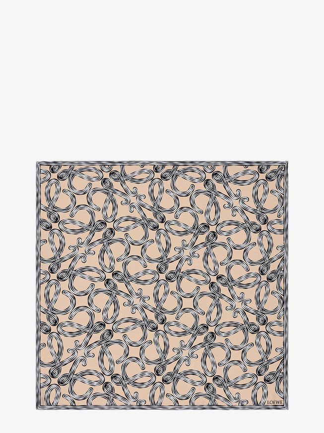 Loewe Paula's Ibiza Silk Maxi Foulard Uni Beige Black