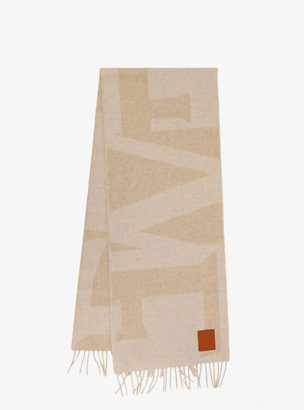 Loewe Cashmere Scarf Uni Light Beigebeige