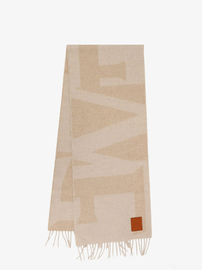 Loewe Cashmere Scarf Uni Light Beigebeige