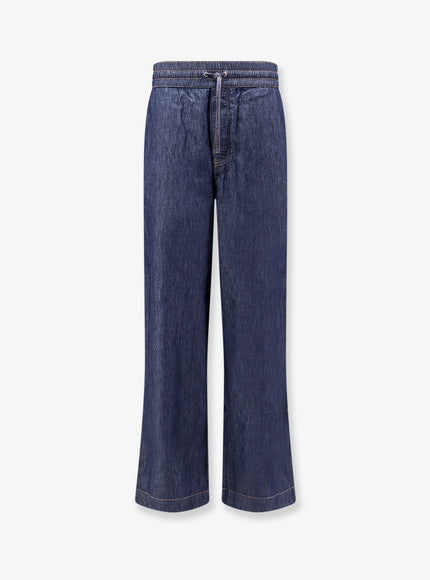 Loewe Jeans With Adjustable Drawstring Denim Blue