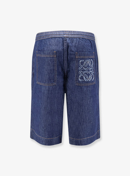 Loewe Cotton Bermuda Shorts With Anagram Logo On The Back
