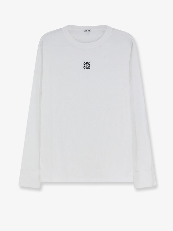 Loewe Ribbed Cotton T-Shirt White