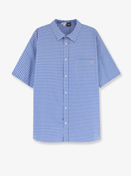 Loewe Paula's Ibiza Madras Cotton Shirt Bluewhite