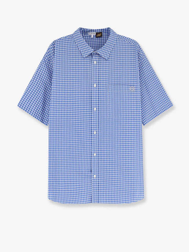 Loewe Paula's Ibiza Madras Cotton Shirt Bluewhite