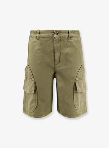 Loewe Paulas Ibiza Cotton Cargo Bermuda Shorts Khaki Green