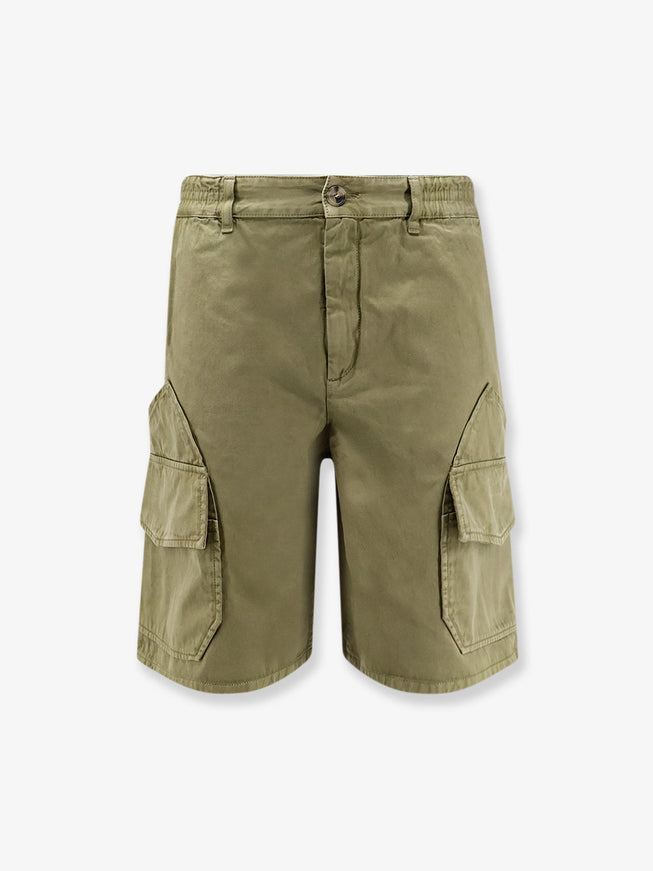 Loewe Paulas Ibiza Cotton Cargo Bermuda Shorts Khaki Green