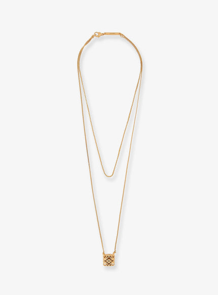 Loewe Paula's Ibiza -Anagram Bombè Brass Necklace Uni Gold