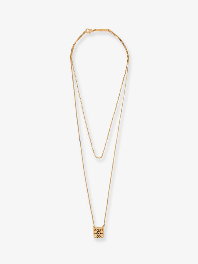 Loewe Paula's Ibiza -Anagram Bombè Brass Necklace Uni Gold
