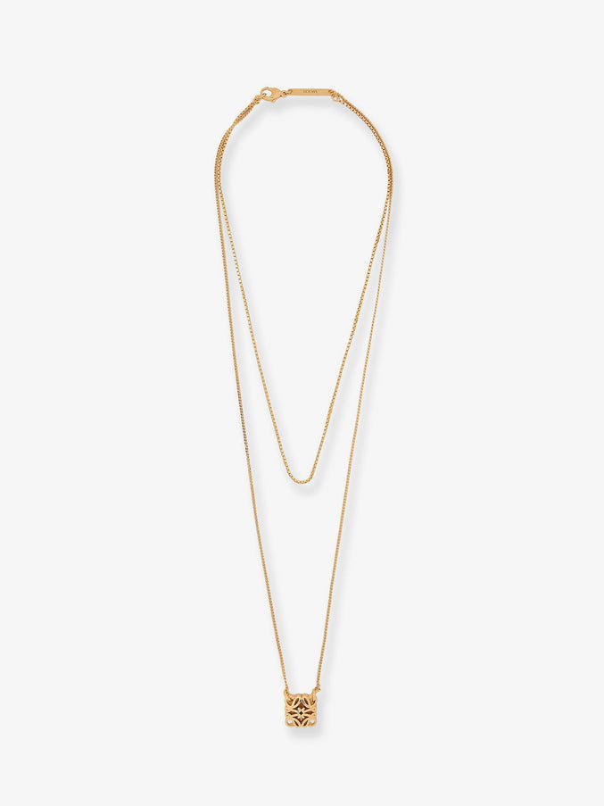 Loewe Paula's Ibiza -Anagram Bombè Brass Necklace Uni Gold