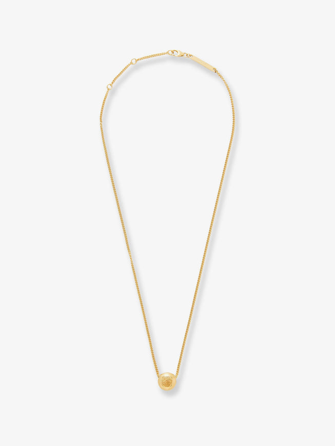 Loewe Paula's Ibiza -Anagram Pebble Silver Necklace Uni Gold