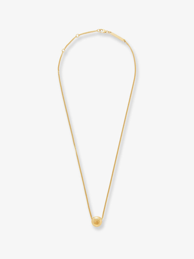 Loewe Paula's Ibiza -Anagram Pebble Silver Necklace Uni Gold