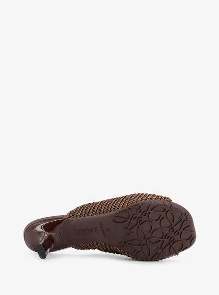 Loewe Paula's Ibiza - Pebble Raffia Effect Sandals With Metal Logo Detail