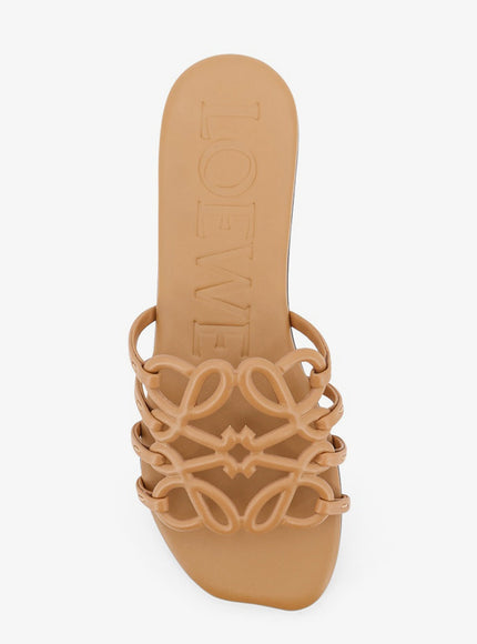 Loewe Paula's Ibiza Anagram Petal Leather Sandals